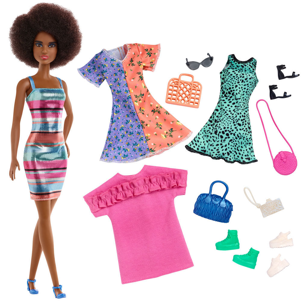 barbie doll with clothes with set