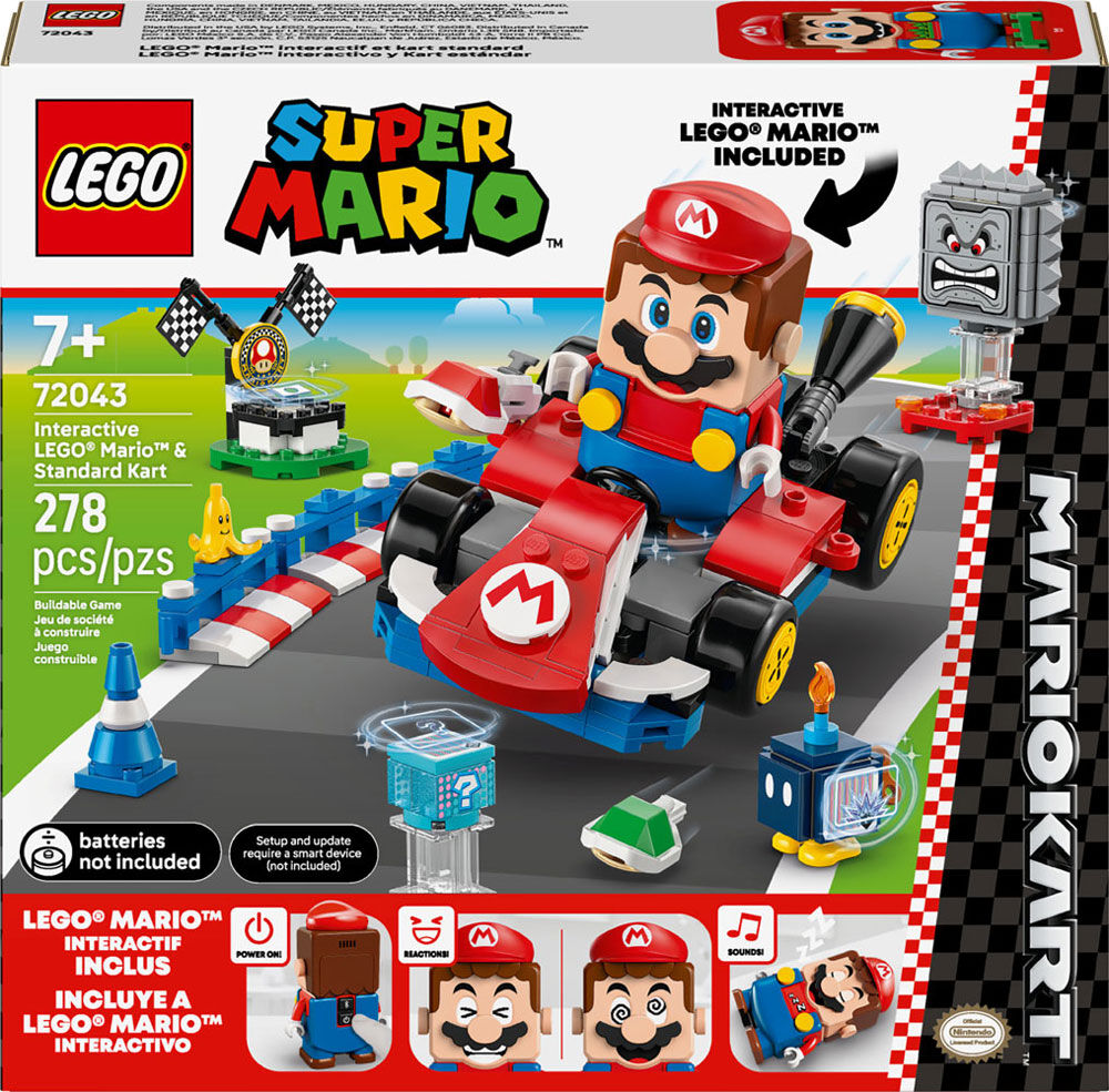 LEGO Super Mario : Mario Kart - Interactive LEGO Mario & Standard Kart Toy 72043