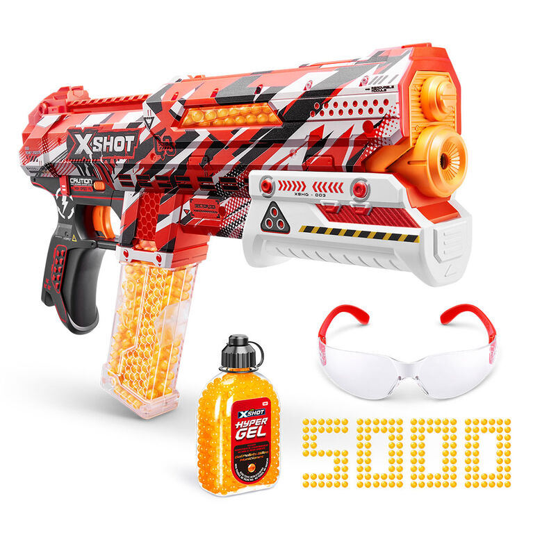 Pistolet Clutch Hyper Gel X-Shot (5000x Boulettes Hyper Gel) par ZURU