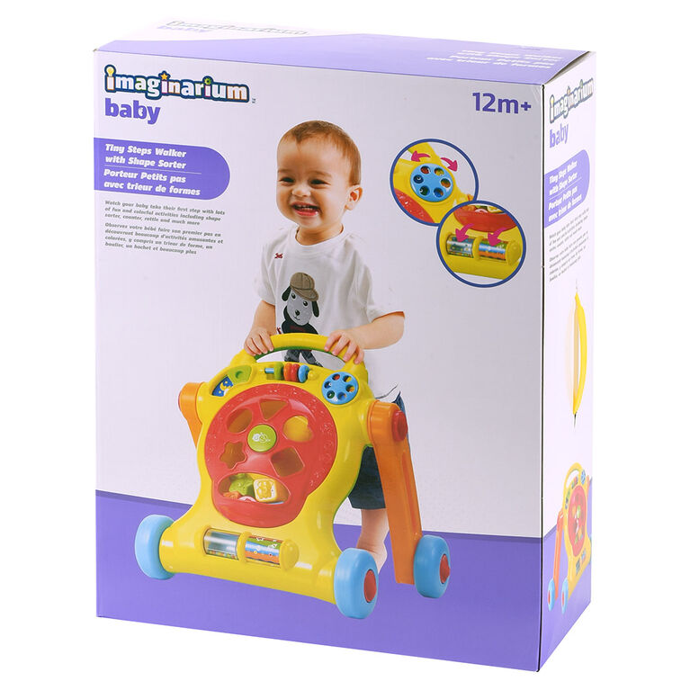 Tiny steps walker top with shape sorter activities