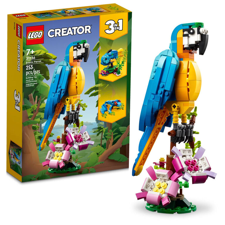 LEGO Creator Exotic Parrot 31136 Building Toy Set (253 Pieces)