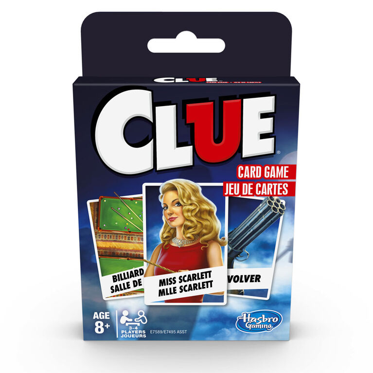 Jeu de cartes Clue - les motifs peuvent varier