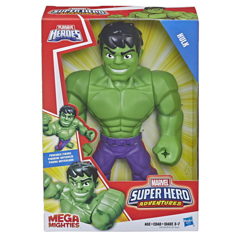 Playskool Heroes Marvel Super Hero Adventures Mega Mighties - Figurine Hulk de 25 cm