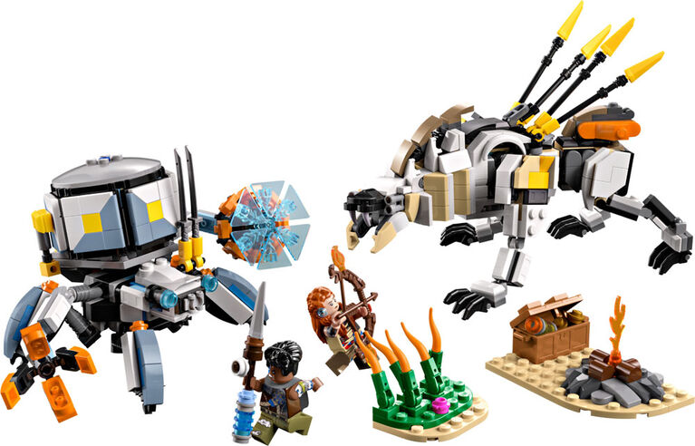 LEGO Horizon Adventures Aloy & Varl vs. Shell-Walker & Sawtooth Machine Figures Toy -  Building Toy for Horizon Fans and Gamers - 77037