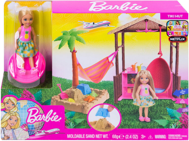 Barbie Travel Chelsea Doll And Tiki Hut Playset Toys R Us Canada