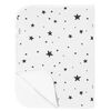 Kushies Portable Changing Pad Liner Flannel Black & White Scribble Stars