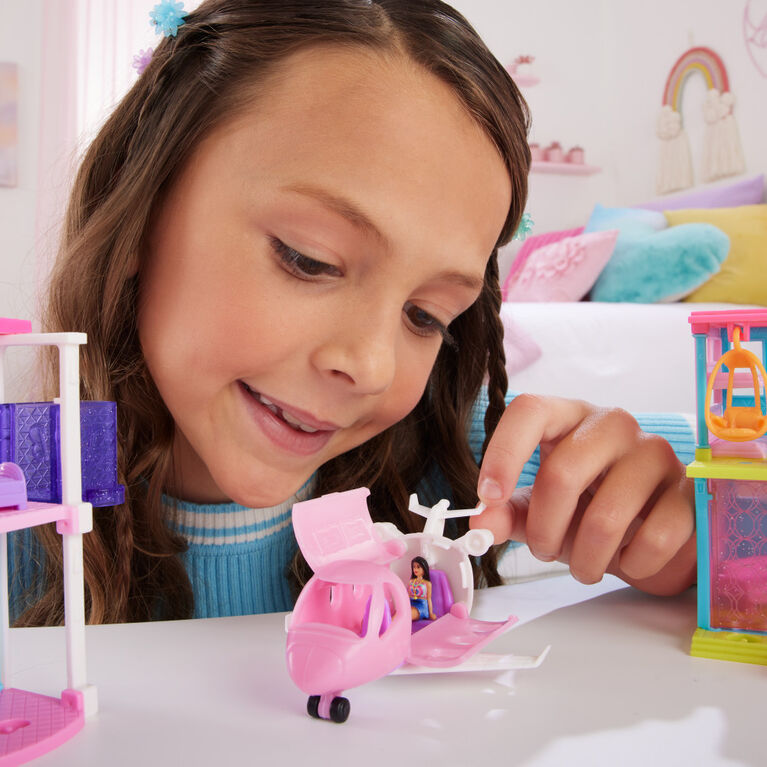 Barbie Mini BarbieLand Doll & Toy Vehicle Sets, 1.5-inch Barbie Doll & Iconic Toy Vehicle with Color-Change Surprise - Dreamplane