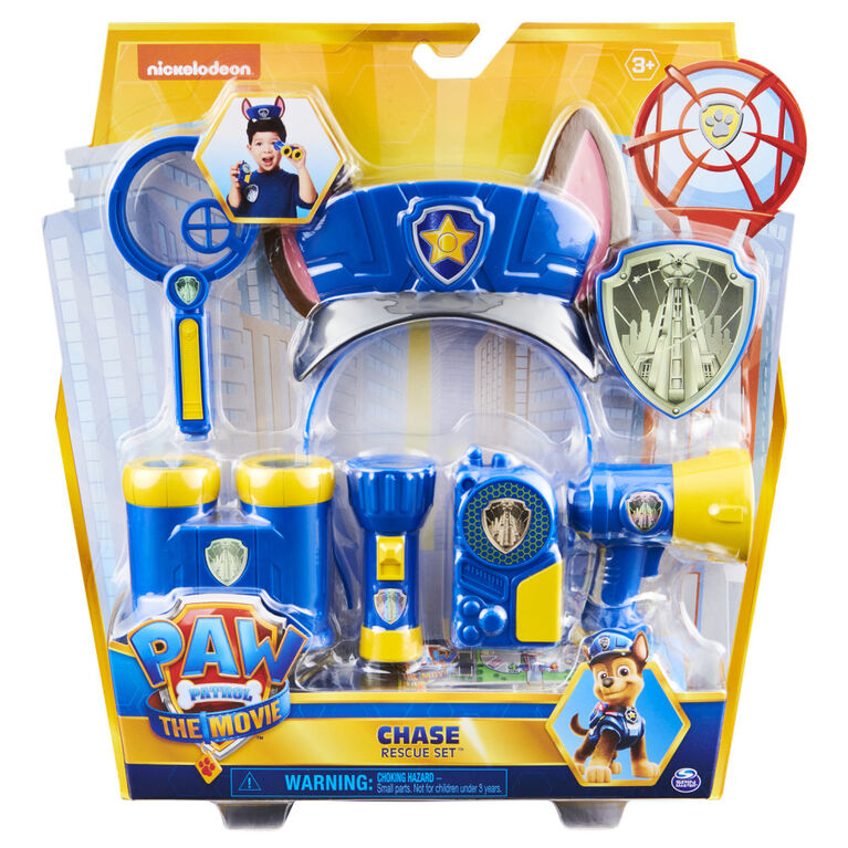 PAW Patrol, Chase Rescue Set, Coffret de 8 éléments du film pour jeu de rôle