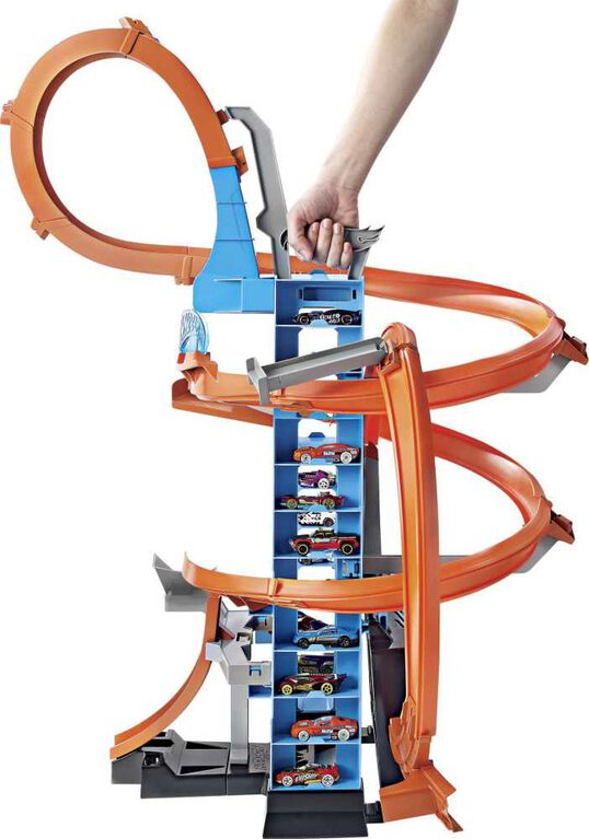 Hot Wheels-Coffret Altitude Crash-Propulseur motorisé et 1 véhicule