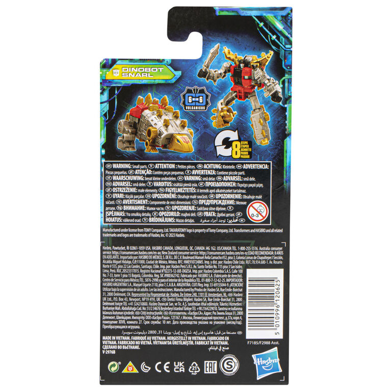 Transformers Generations Legacy Evolution, figurine Dinobot Snarl classe Origine de 8,5 cm