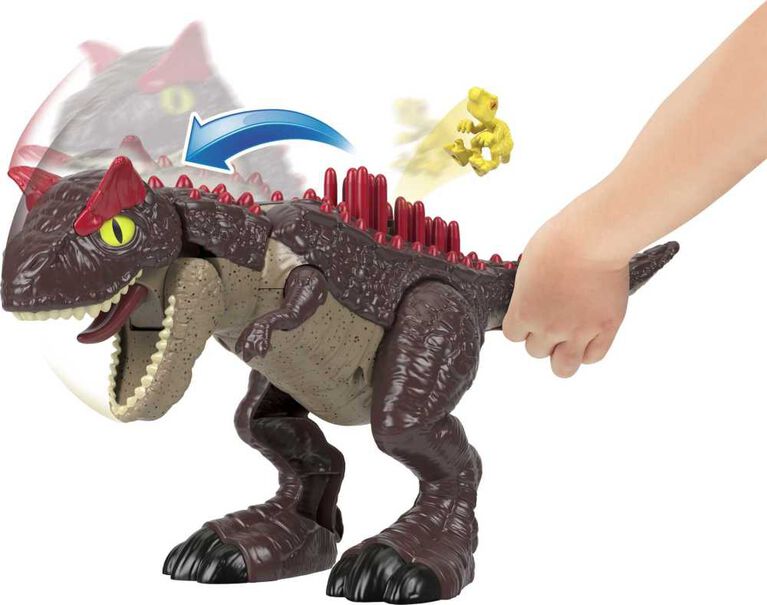 Imaginext Jurassic World Carnotaurus Dinosaur Toy with Spike Strike Action, 2-Piece Preschool Toys