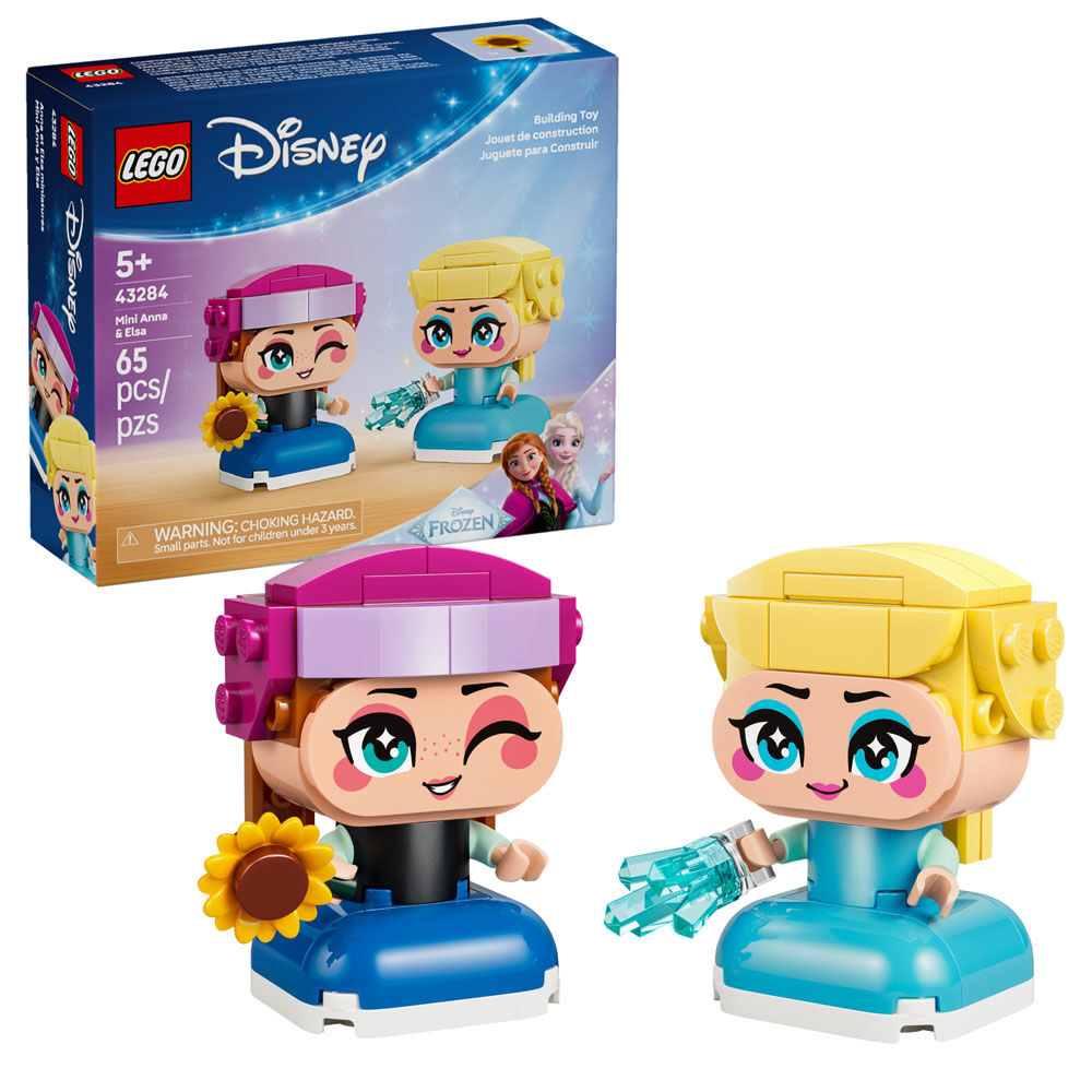 LEGO Disney Frozen Mini Anna & Elsa Toys - Building Set for Girls & Boys, Ages 5+ - 43284