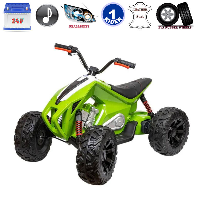 KidsVip 24V Sport Utility ATV / Quad- Green - English Edition