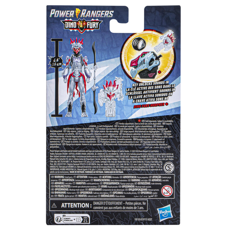 Power Rangers Dino Fury Roi du Néant, figurine Power Rangers à l'échelle 15 cm