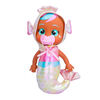 Cry Babies Tiny Cuddles Mermaids Adella - 9" Baby Doll | Metallic Pajamas with Mermaid Tail