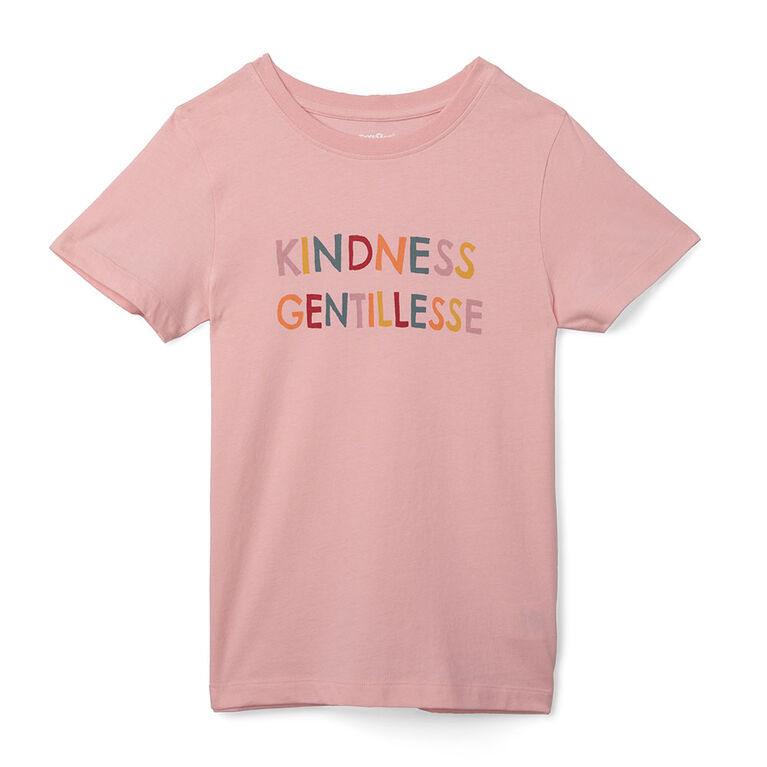 KINDNESS / GENTILLESSE short sleeve PINK tee