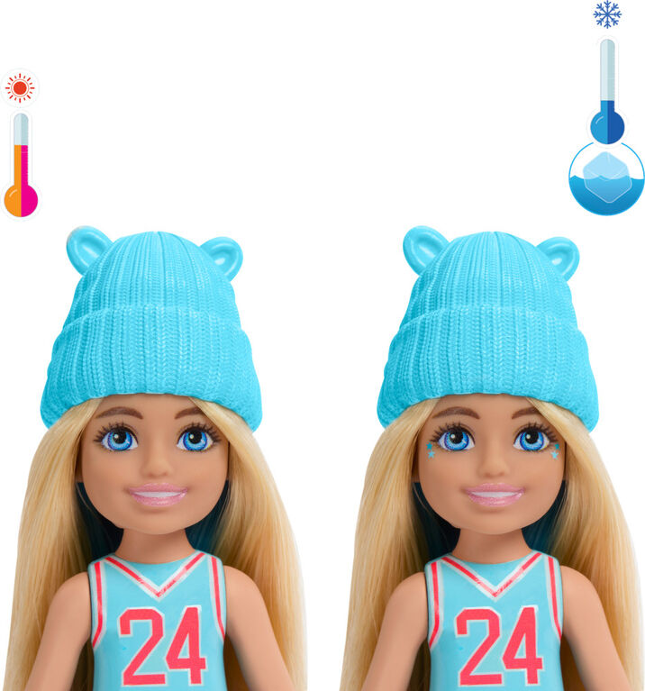 Barbie Color Reveal Sporty Series Chelsea Small Doll with 6 Surprises