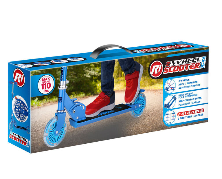 Rugged Racer  2 Wheel Kick Scooter- Blue - English Edition