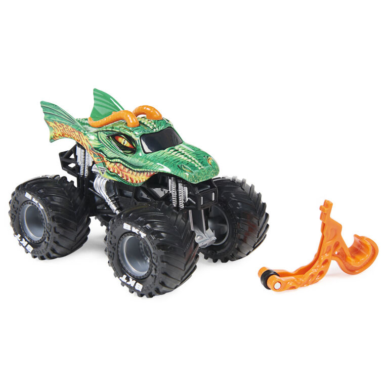 Monster Jam, Official Dragon Monster Truck, Die-Cast Vehicle, Show Time Series, 1:64 Scale