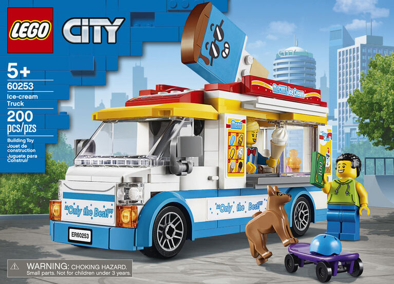 LEGO City Great Vehicles Le camion du marchand de glace 60253 (200 pièces)