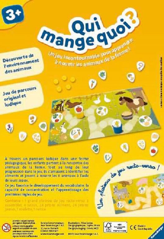 Ravensburger! Jeu de Qui mange quoi? (Seulement Français)