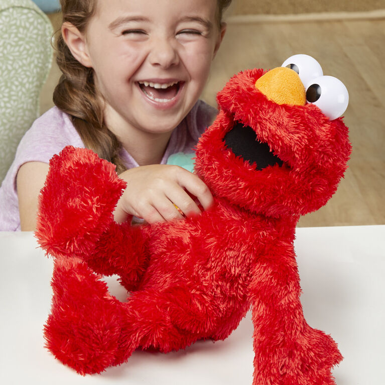 Sesame Street Tickliest Tickle Me Elmo Laughing, Talking, 14-Inch Plush Toy - English Edition