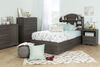 Savannah Mates Bed with 3 Drawers- Gray Maple
