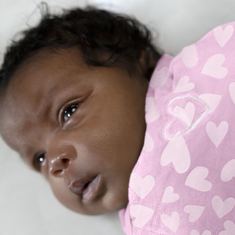 SwaddleMe by Ingenuity Velboa Original Swaddle - Pink Hearts