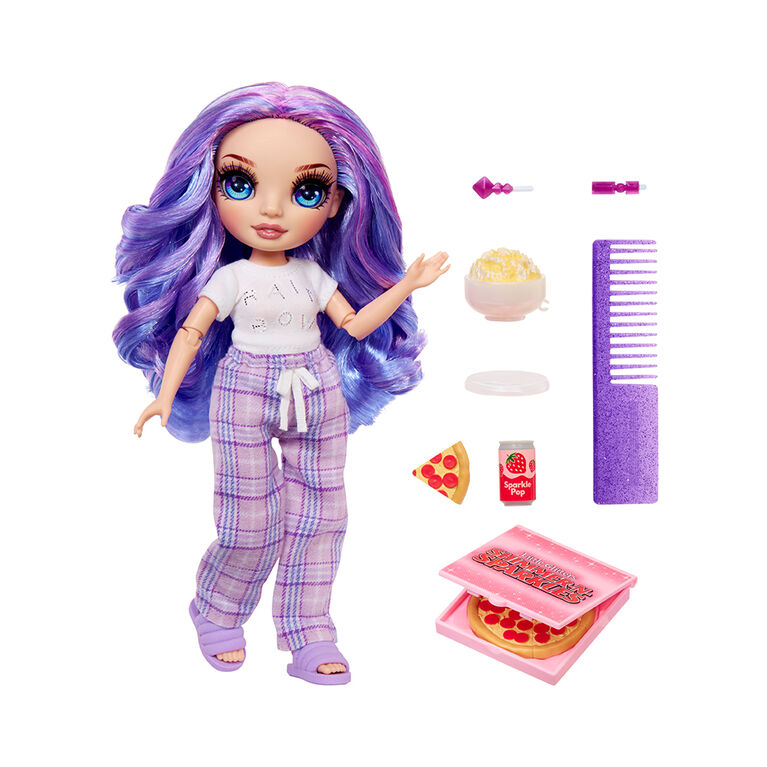 Rainbow High Jr High PJ Party Violet (Purple) 9" Posable Doll