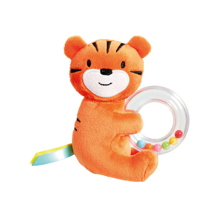 1pc Tiger Shape Baby Rattle Drum Adorable Soothe Toy Infant Wooden
