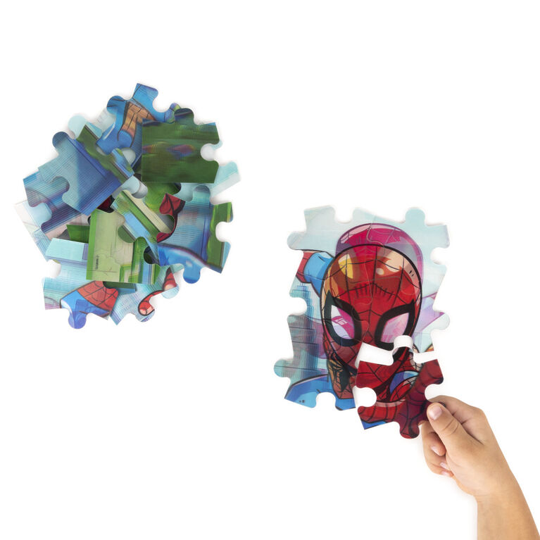 Marvel Super Heroes, Puzzle lenticulaire (3D) de 48 pièces
