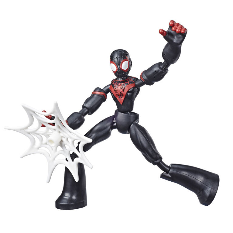 Marvel Spider-Man Bend and Flex Miles Morales Action Figure Toy, 6-Inch Flexible Figure
