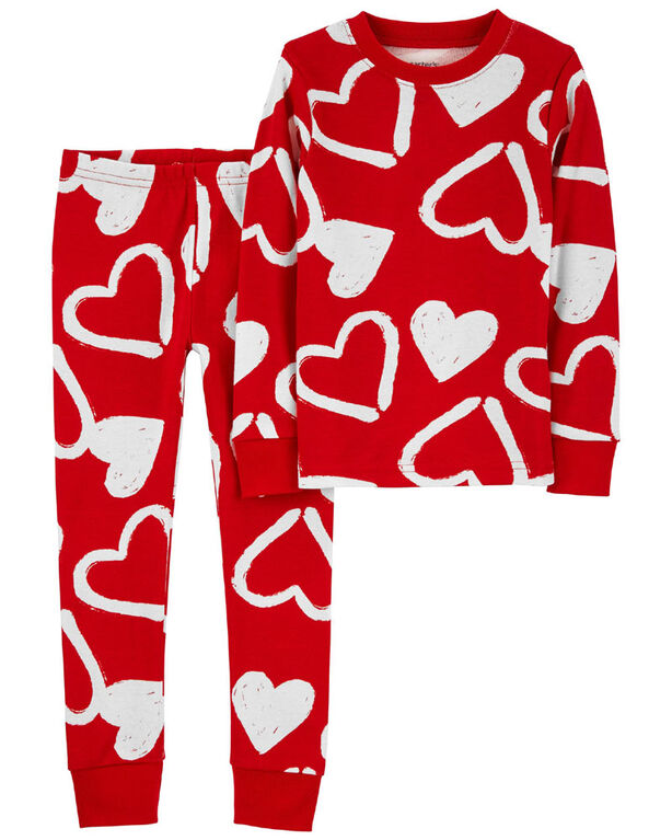 Carter's Two Piece Valentine's Day Hearts 100% Snug Fit Cotton Pajamas ...