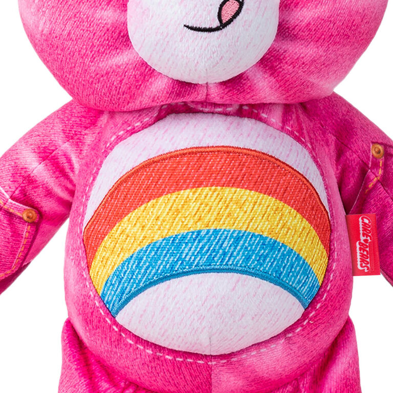 Care Bears 14" Plush Denim Edition (ECO Friendly) - Cheer Bear  - R Exclusive