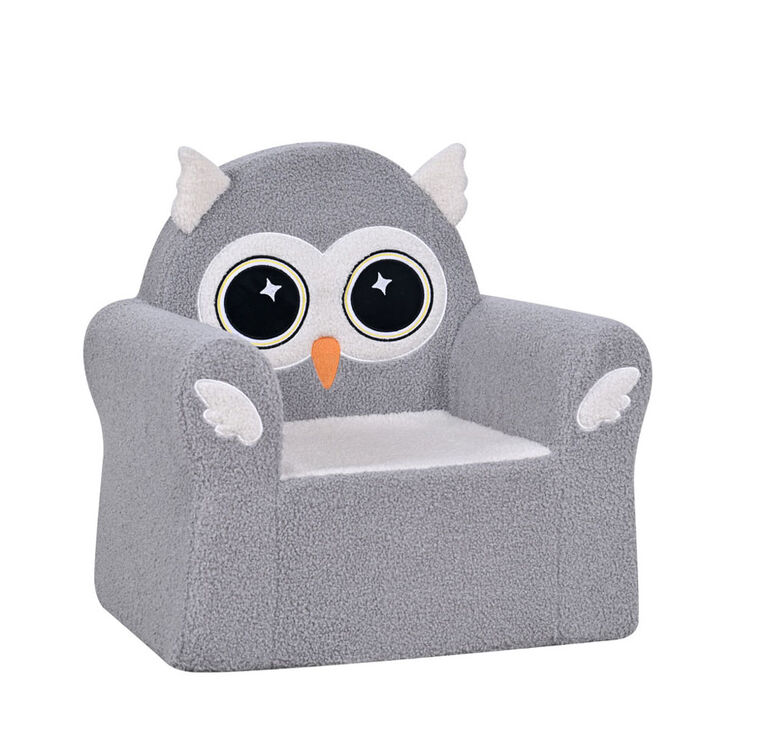 Little Loungers Fauteuil pour enfants en peluche - Hibou