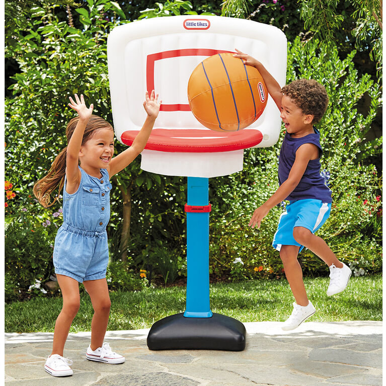 Little Tikes Totally Huge Sports Basketball Set with Oversized Rim and Big Inflatable Ball