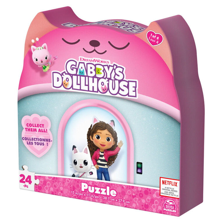 Gabby's Dollhouse, 24-Piece Jigsaw Puzzle Bedtime-Themed DreamWorks Netflix Gabby's Dollhouse Toys 1 of 4 Kids Puzzles