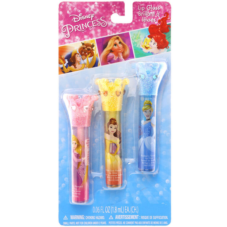 Disney Princess 3 Pack Crown Lip Wands