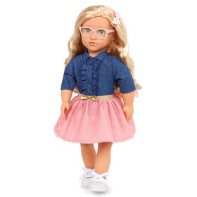 Our Generation - Doll w/Frilly Denim Shirt & Pink Skirt, Emily