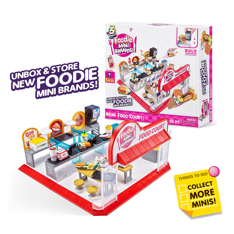 Foodie Mini Brands Series 1 Food Court Playset with 1 Exclusive Mini by ZURU