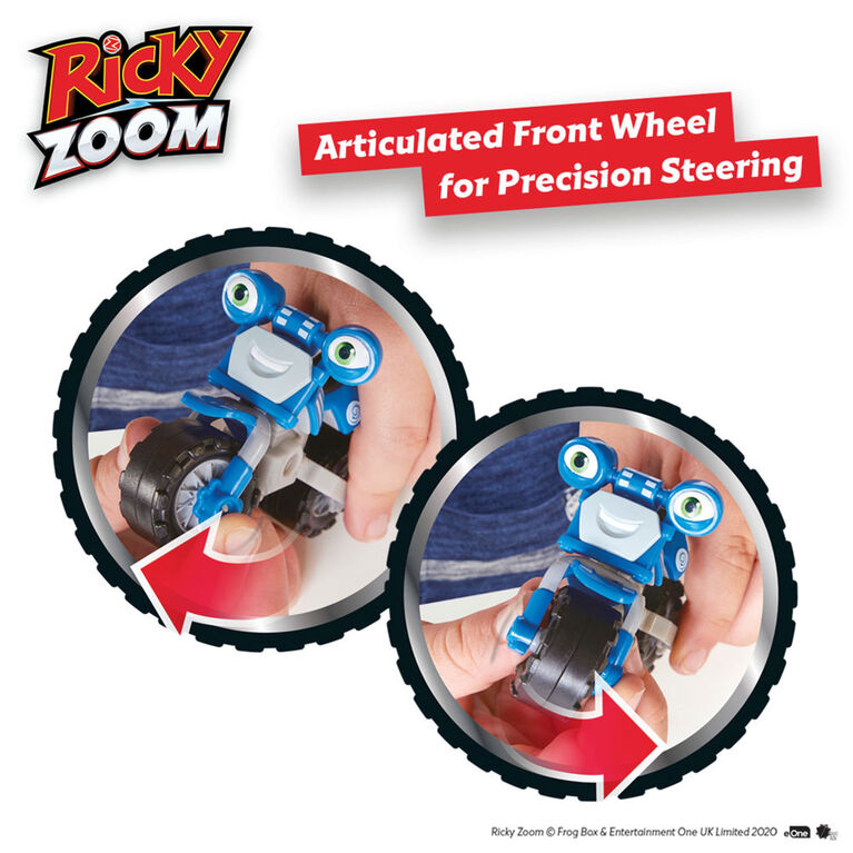Ricky Zoom: Loop Hoopla Toy Motorcycle from Ricky Zoom - 3-inch Action Figure - Free-Wheeling, Free Standing Toy Bike Character for Preschool Play - R ...