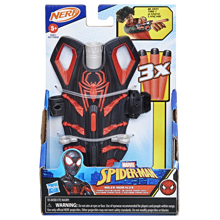 Marvel NERF Spider-Man Miles Morales Thwip-Tech Blaster Role Play Toy