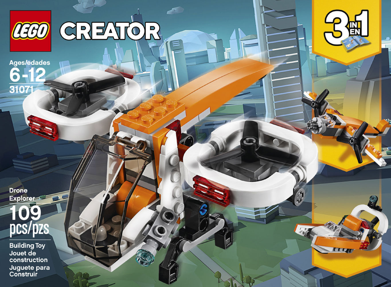 Lego creator 3 in online 1 drone explorer