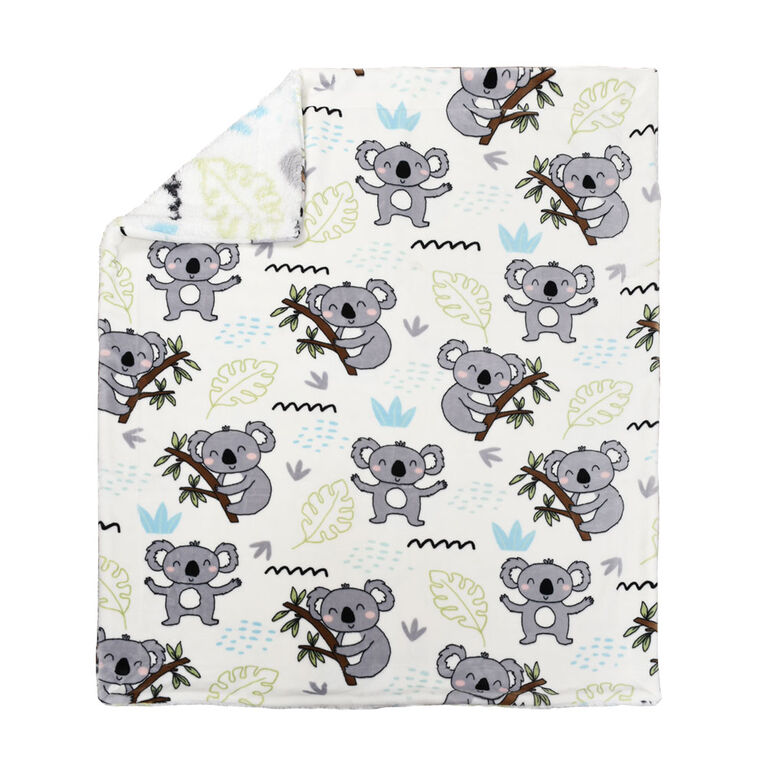 Baby's First by Nemcor Reversible Ultimate Sherpa Baby Blanket, Koala