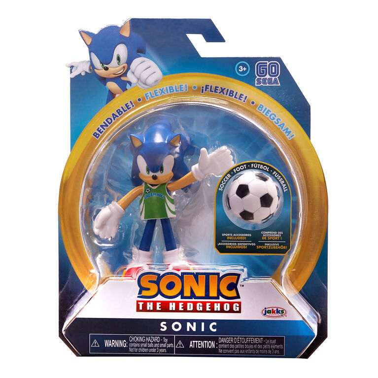 SONIC - Figures de base 4 pouces avec accessoire - les motifs peuvent  varier