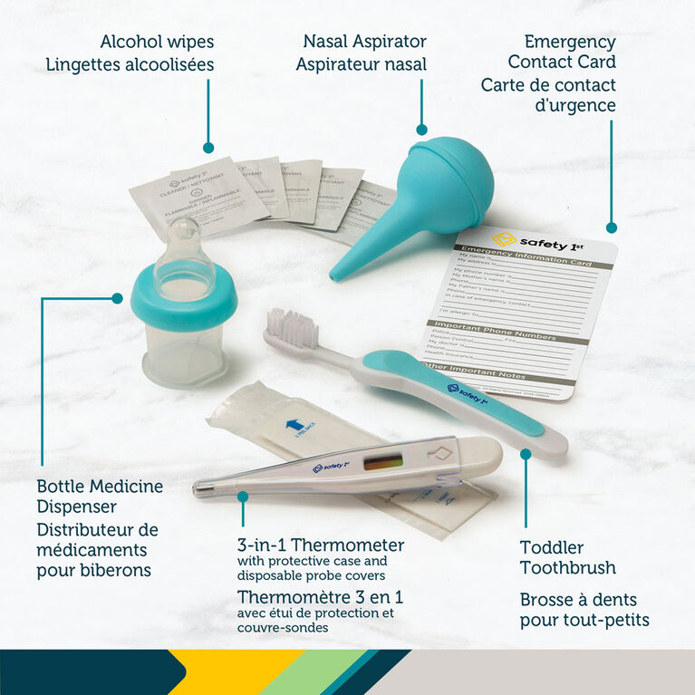 Trousse de toilette et Soins de santé de luxe Safety 1st - Bleu arctique.
