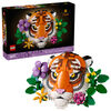 LEGO Art La Collection de la Faune - Le Tigre, Cadeau de Pendaison de Crémaillère pour une Nouvelle Maison, Idée de Décoration Florale 31217