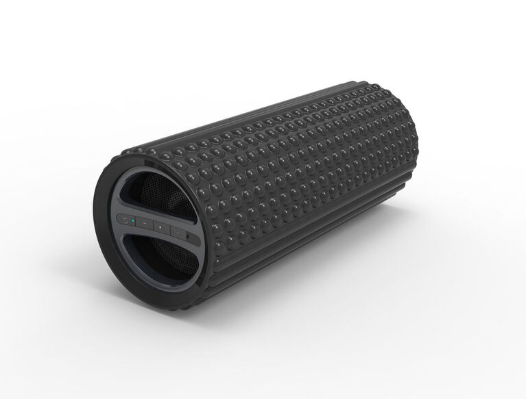 Sharper Image Exercise Foam Roller with Embedded Bluetooth Speaker - Black