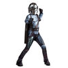 Star Wars The Mandalorian Deluxe Youth Costume Size Small - Powerwall Jumpsuit With Printed Design And Polyfill Stuffing Plus Gloves, Cape, And 3D Headpiece