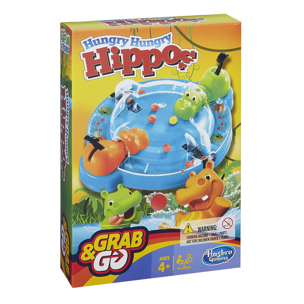 Offizielle Hungry Hungry Nilpferde Grab & Go Hasbro Reise Spiel
